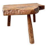 Table d'appoint en tronc d'arbre rustique du milieu du siècle