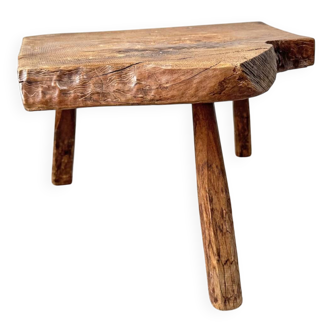 Mid Century rustic tree trunk side table