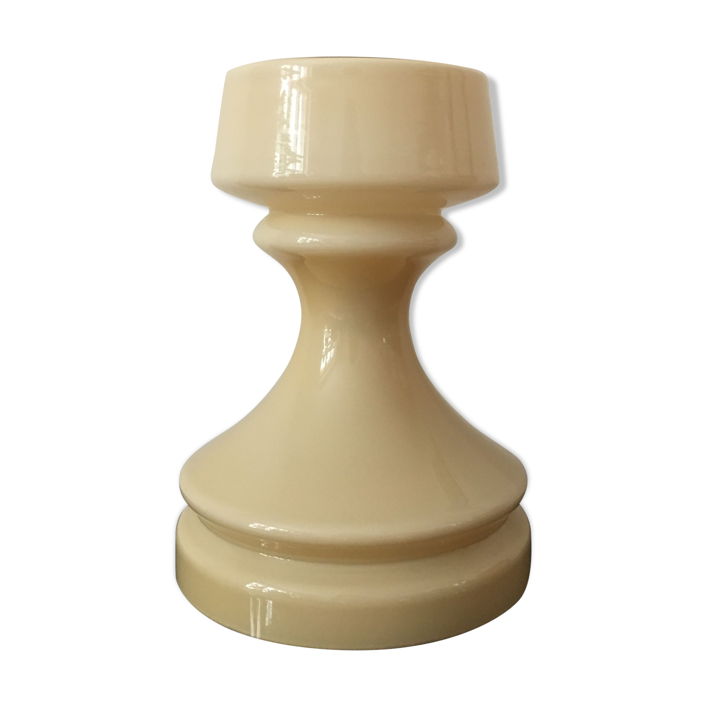 Beige chess glass table lamp by Ivan Jakes, 1960s