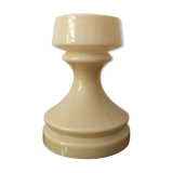 Lampe de table en verre d’échecs beige par Ivan Jakes, années 1960