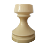 Lampe de table en verre d’échecs beige par Ivan Jakes, années 1960