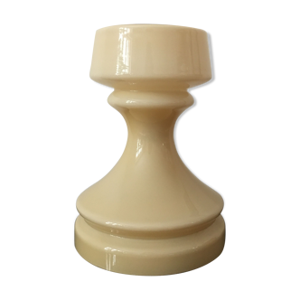 Beige chess glass table lamp by Ivan Jakes, 1960s