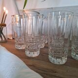 10 vintage water or aperitif glasses