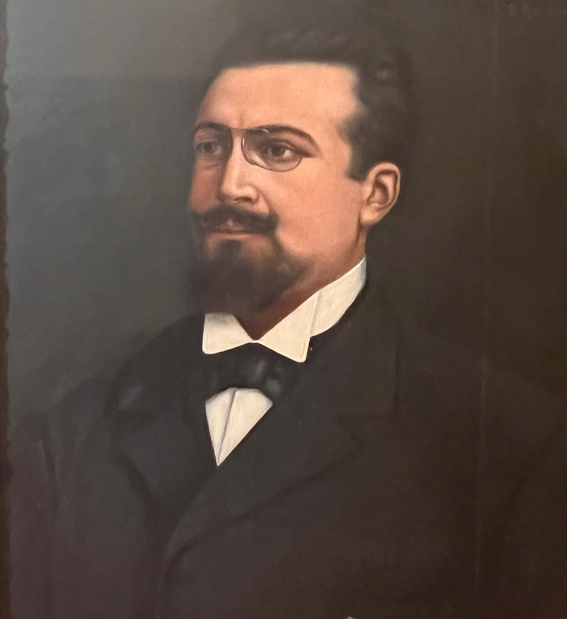 Oil on canvas of a man