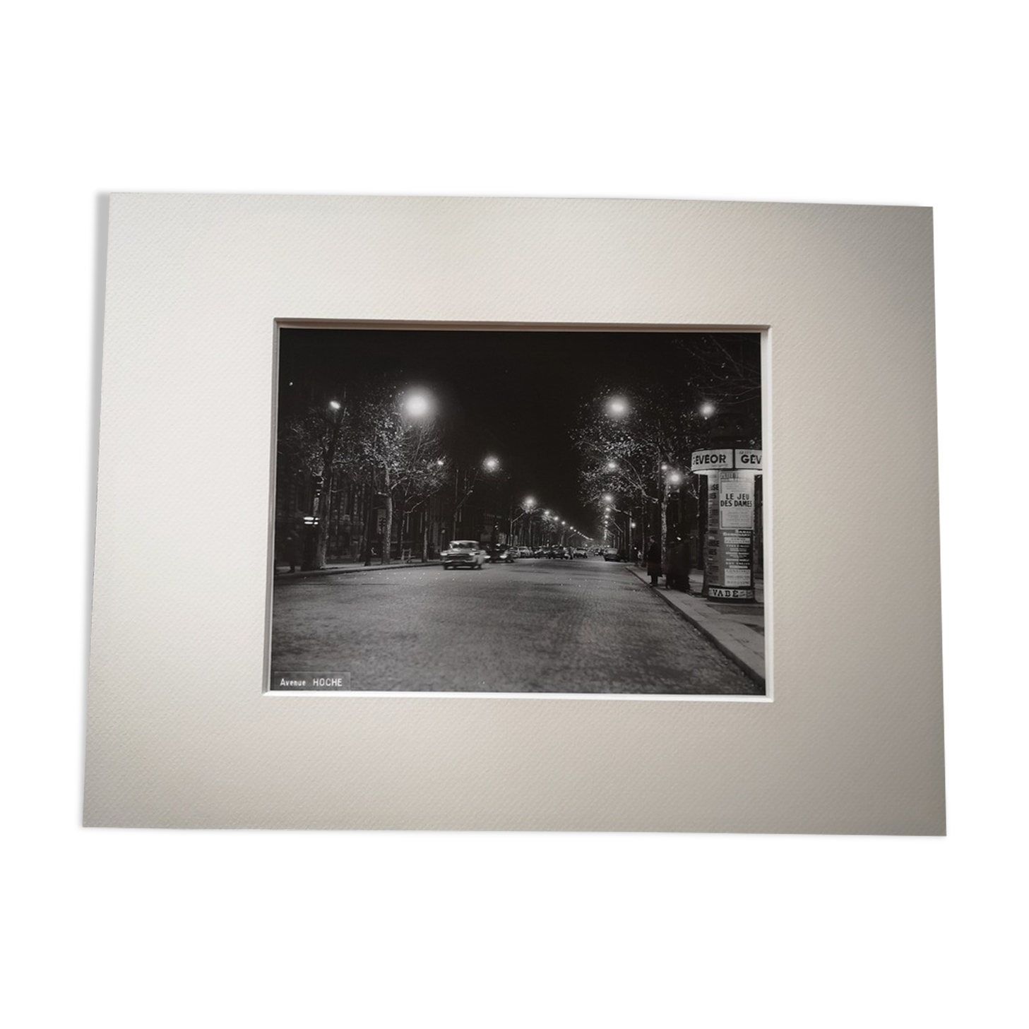 Photograph 18x24cm - Black and white silver print - Avenue Hoche - 1950s-1960s