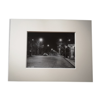 Photographie 18x24cm - Tirage argentique noir et blanc - Avenue Hoche - Années 1950-1960