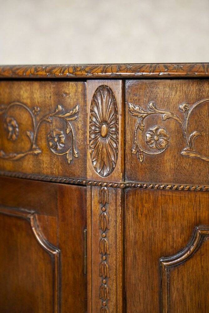 English Empire-Style Oak Cabinet, Late 19th Century