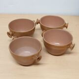 4 stoneware bowls
