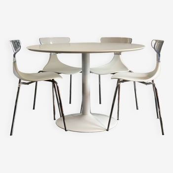 Table space age et 4 chaises