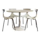 Table space age et 4 chaises