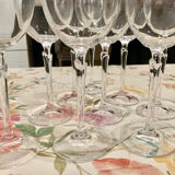 Crystal wine glasses (bud-shaped foot)