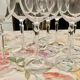 Crystal wine glasses (bud-shaped foot)