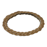 Small oval wicker mirror