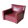 Coffret à bijoux boîte en forme de fauteuil en simili rouge bordeaux vintage