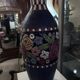 Art Deco Vase in Enamel with Birds by Amphora Czecho-Slovakia, 1920