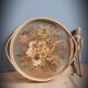 Rattan tray dried flowers