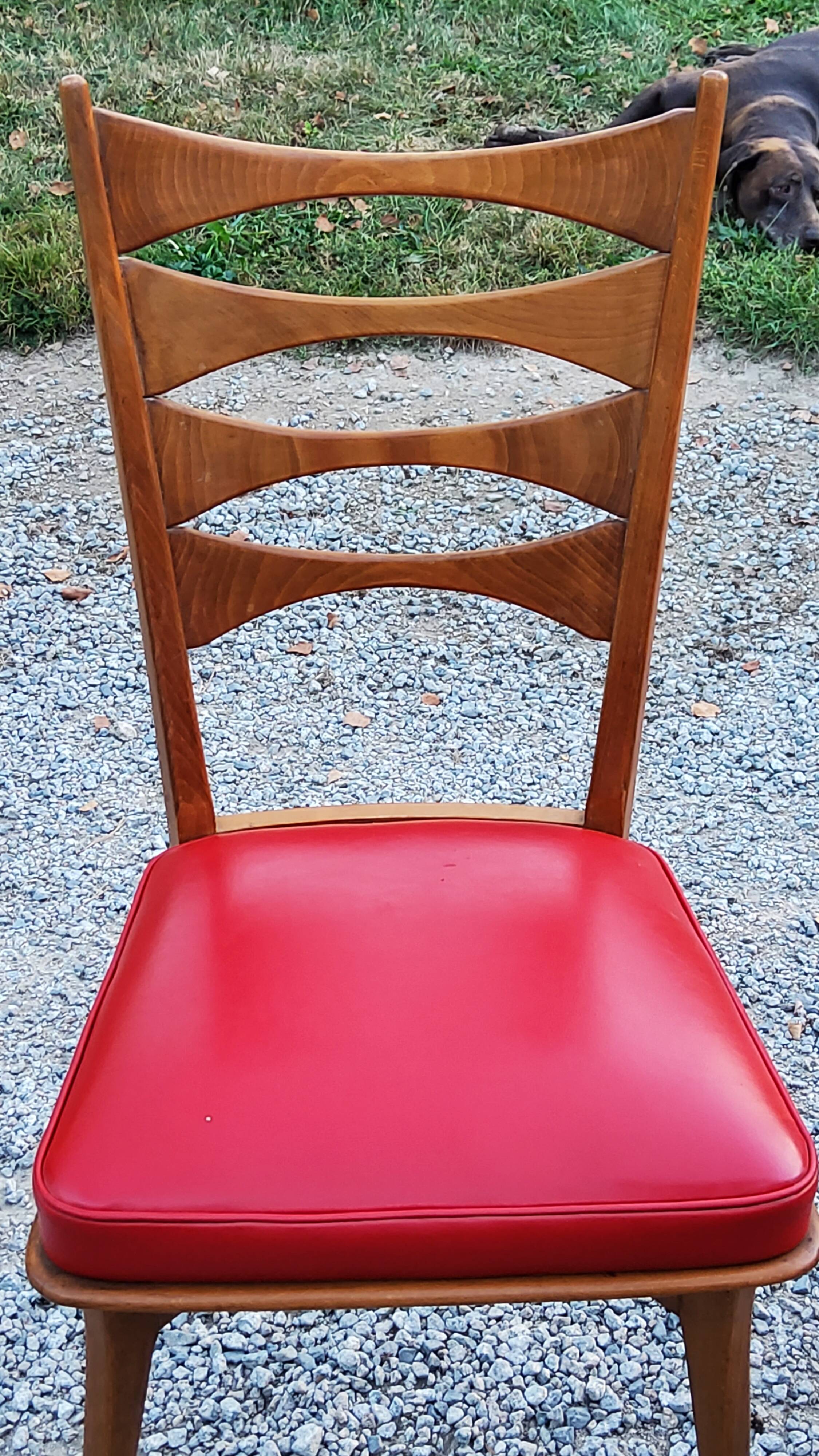 Set of 6 vintage Scandinavian style chairs from the 50s