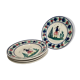 Set of 3 hollow plates and a henriot Quimper flat plate with traditional décor