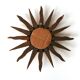 Wooden sun mirror, 60s - 23cm