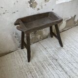 Brutalist solid wood console