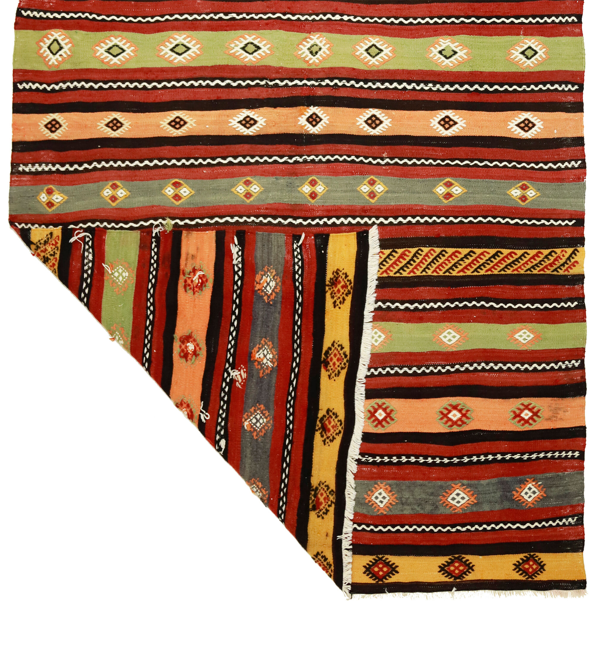 Anatolian handmade kilim rug 296 cm x 160 cm