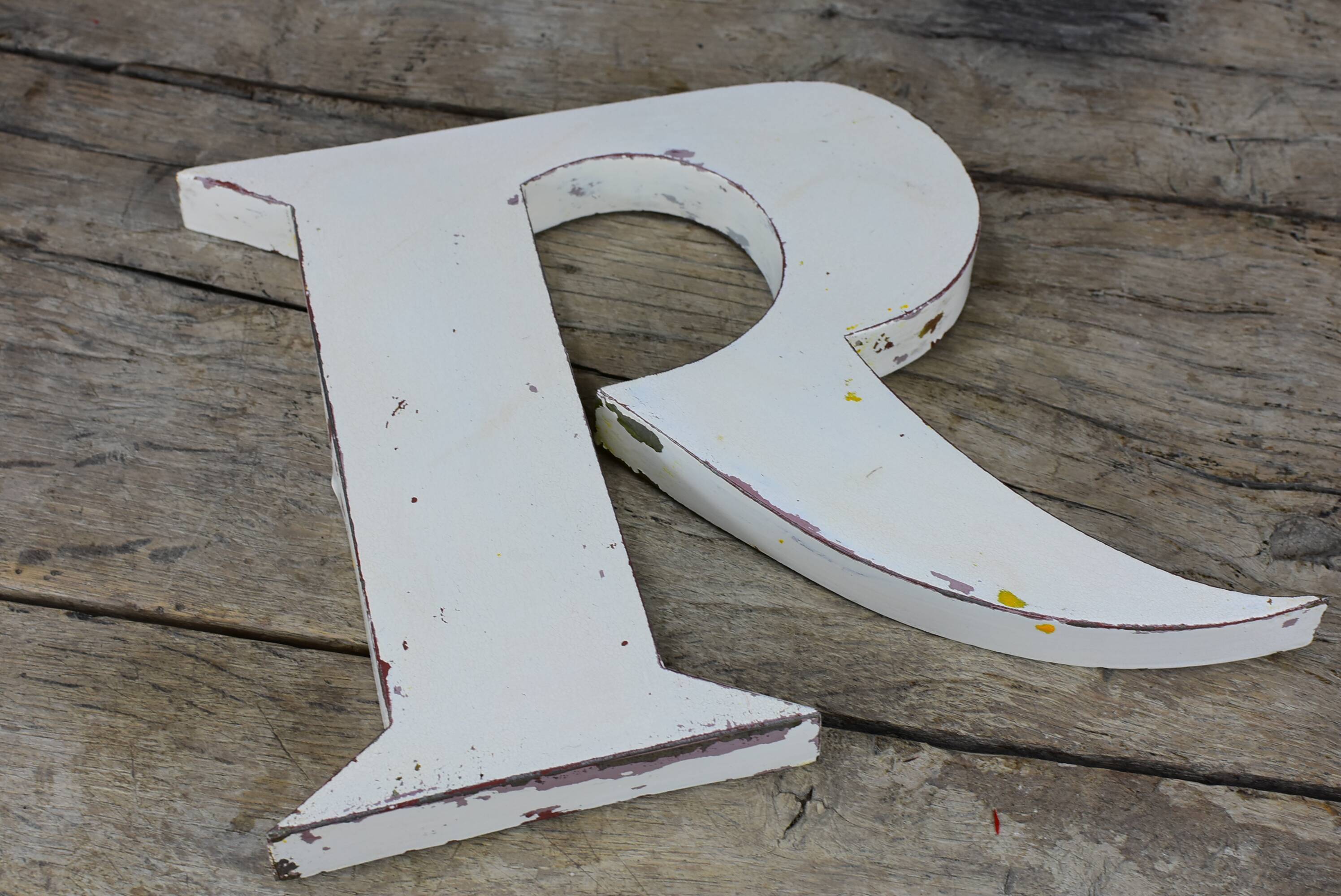 Lettre zinc blanche "r"