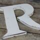 Lettre zinc blanche "r"