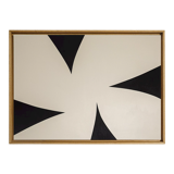 Minimalist abstract painting ivory pattern
