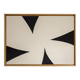 Peinture abstraite minimaliste motif ivoire