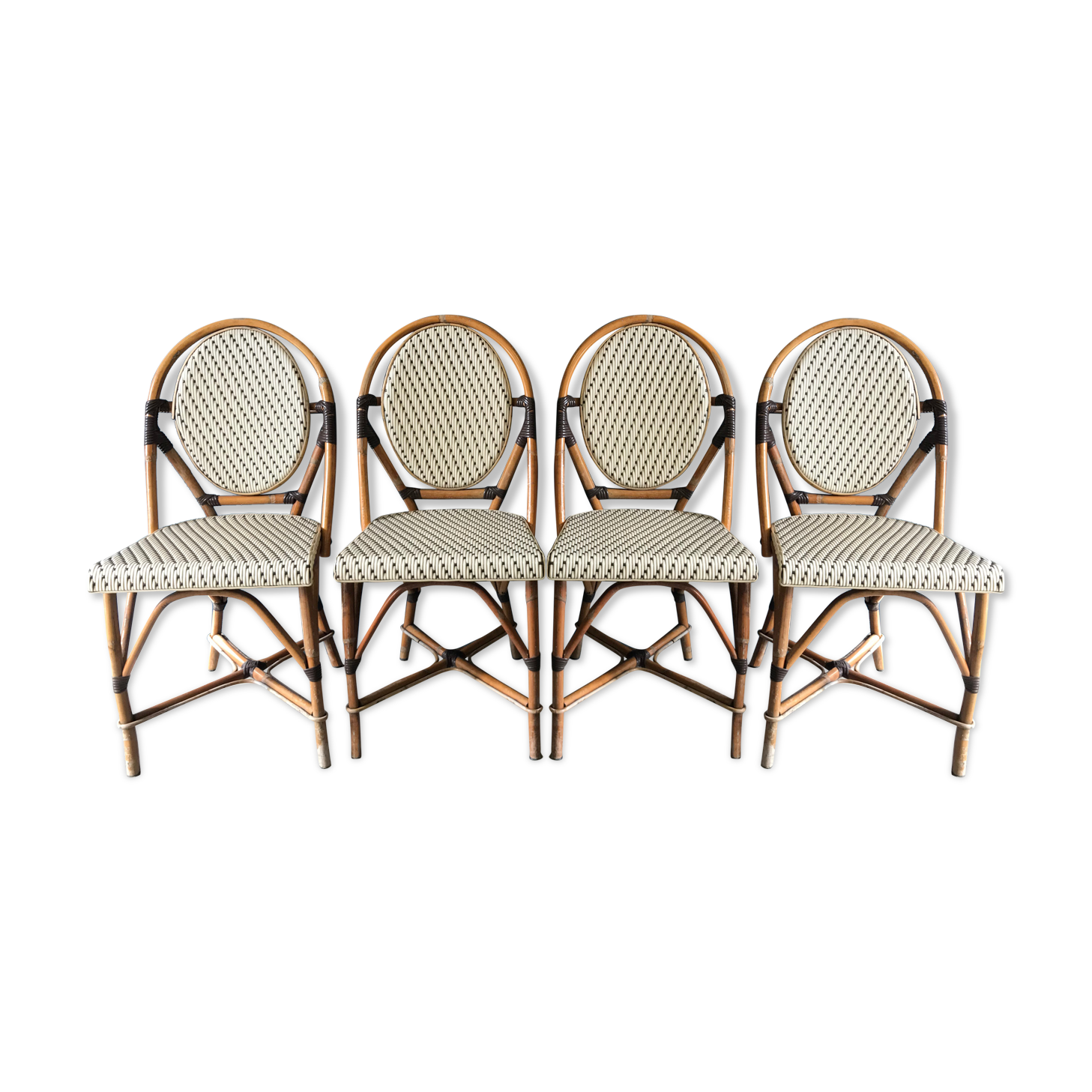 Series of 4 Parisian bistro chairs