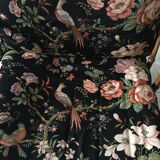 Faux bamboo chair with cushion