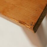 Pair of brutalist benches. Wood. France. Circa 1960.