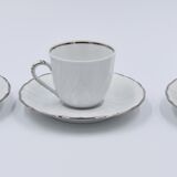 6 cups and under porcelain cup Bernardaud Limoges verdi model