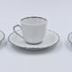 6 tasses et sous tasse en porcelaine Bernardaud Limoges modèle Verdi