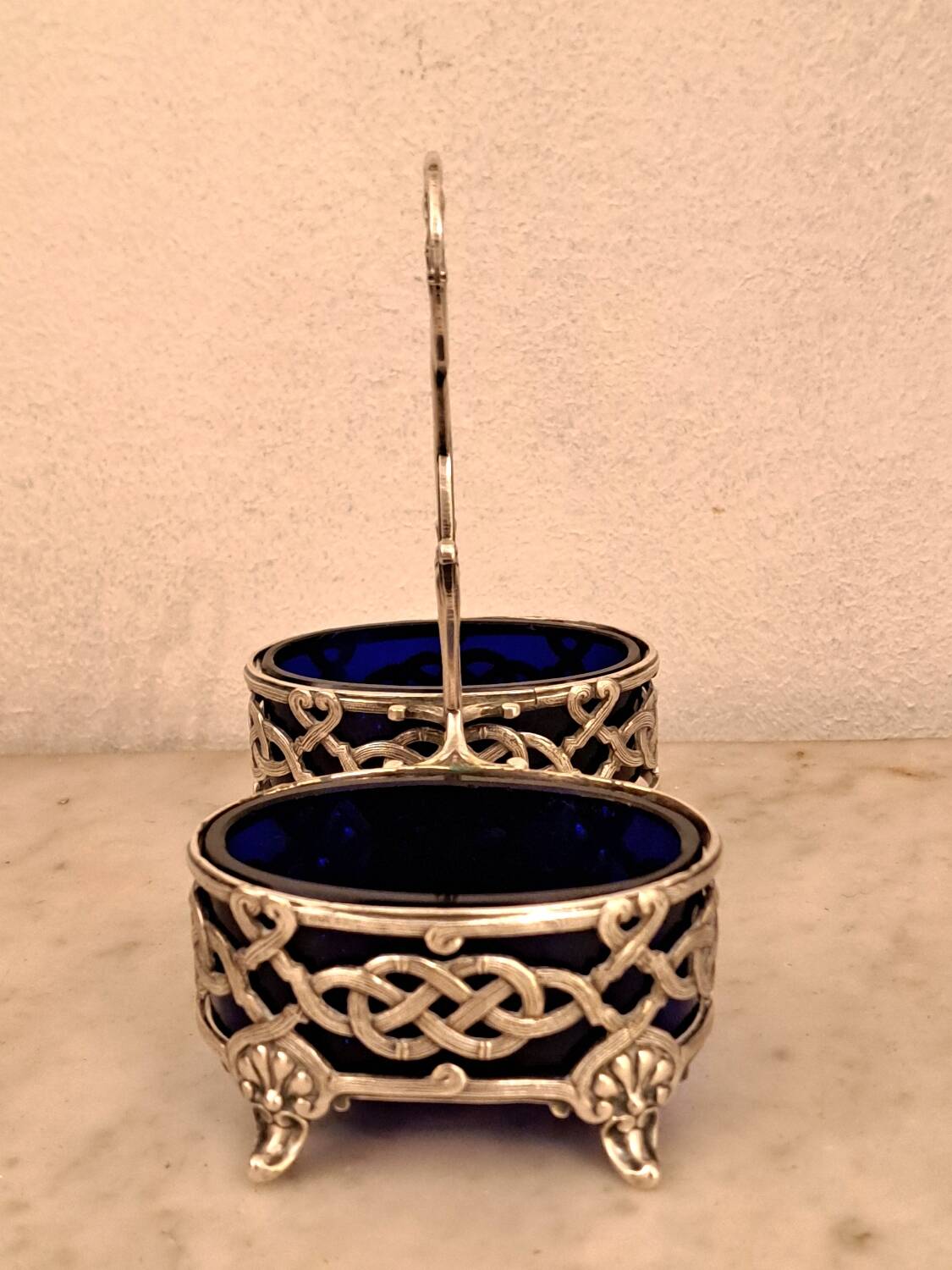 Saleron double Christofle en métal argenté