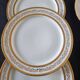 Ensemble de 6 assiettes à dessert ou à hors-d'œuvre en porcelaine fine de L