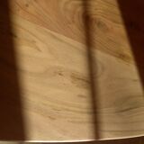 Oval solid wood and metal table