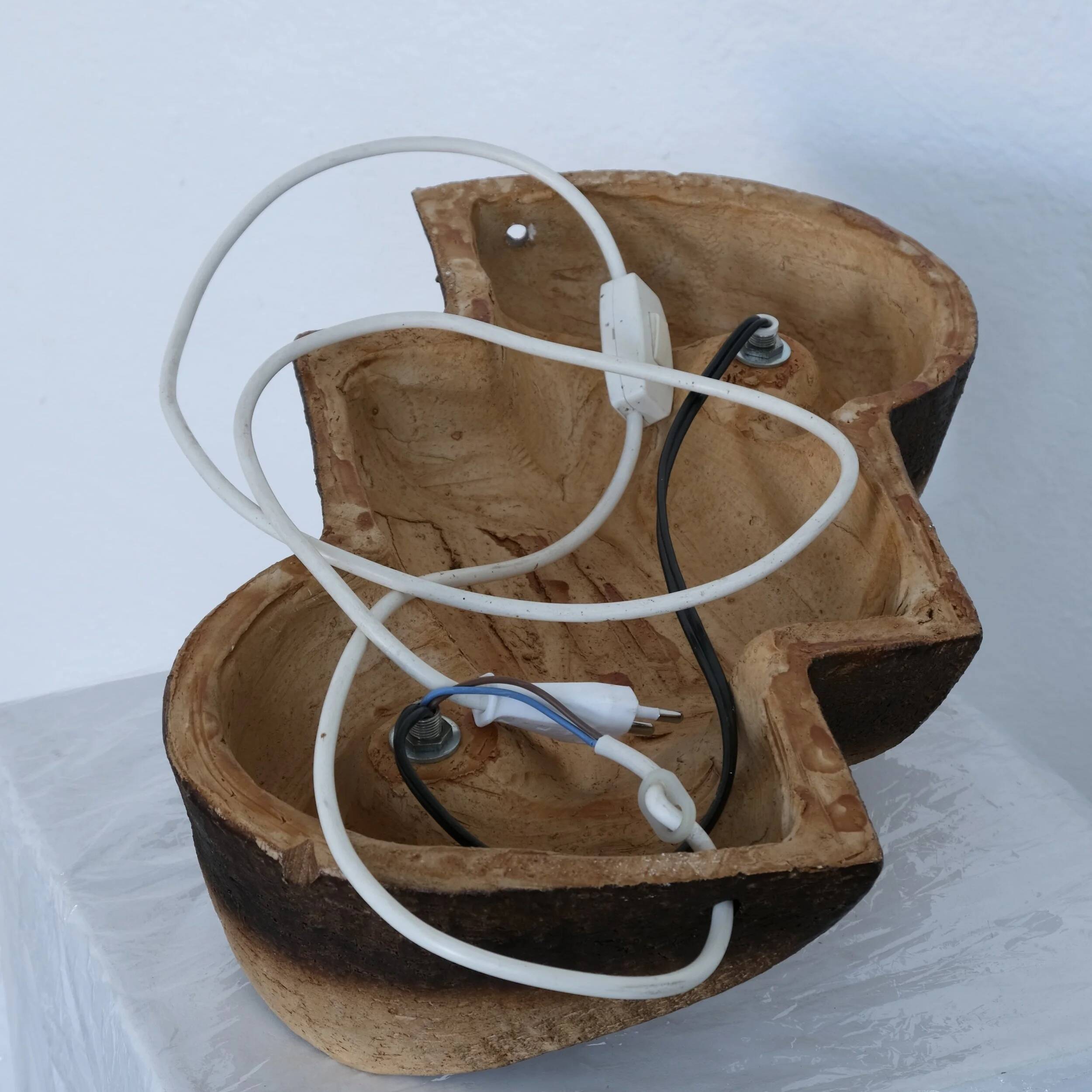 Brutalist ceramic wall sconce | Netherlands | 1960s