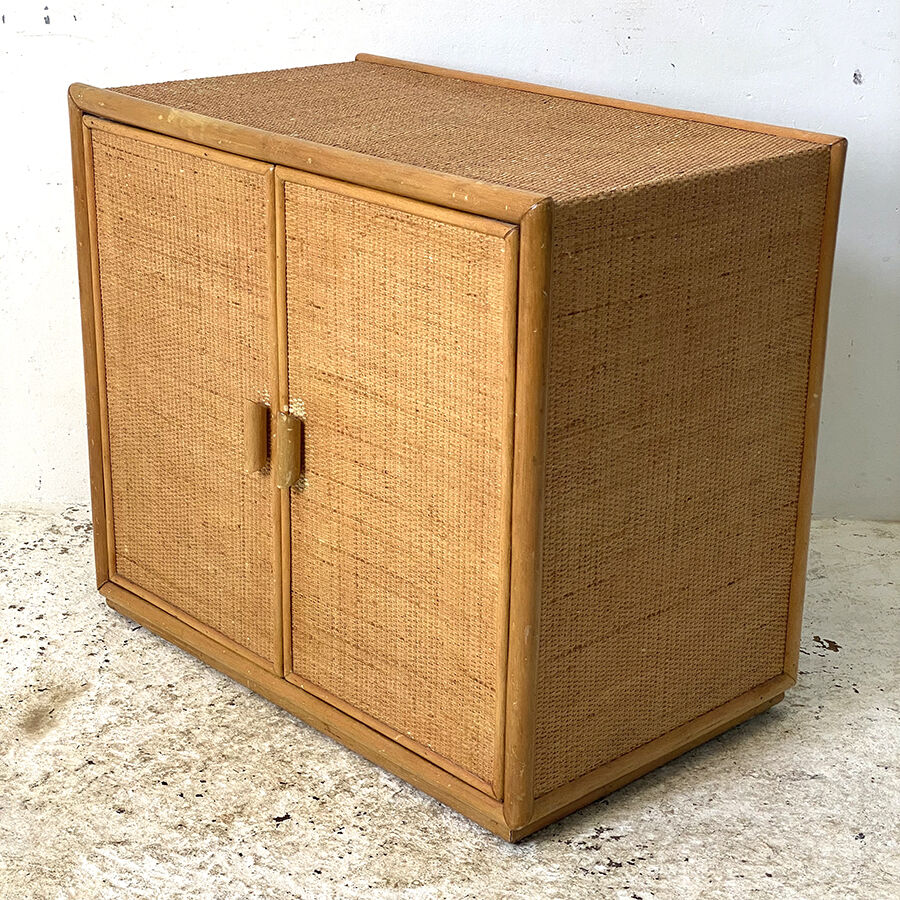 Vintage rattan sideboard 1960