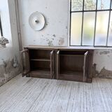 Enfilade display cabinet, solid oak, 1920.