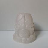 Vintage molded art deco glass lamp globe