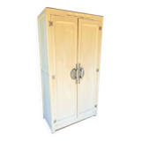 Grande armoire de rangement vintage en bois, années 40-50 – style campagne