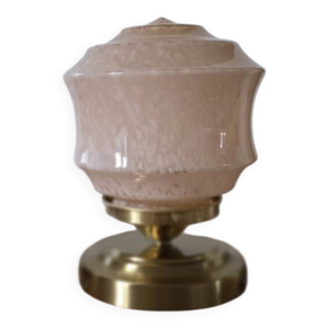 Lampe verre de Clichy - rose