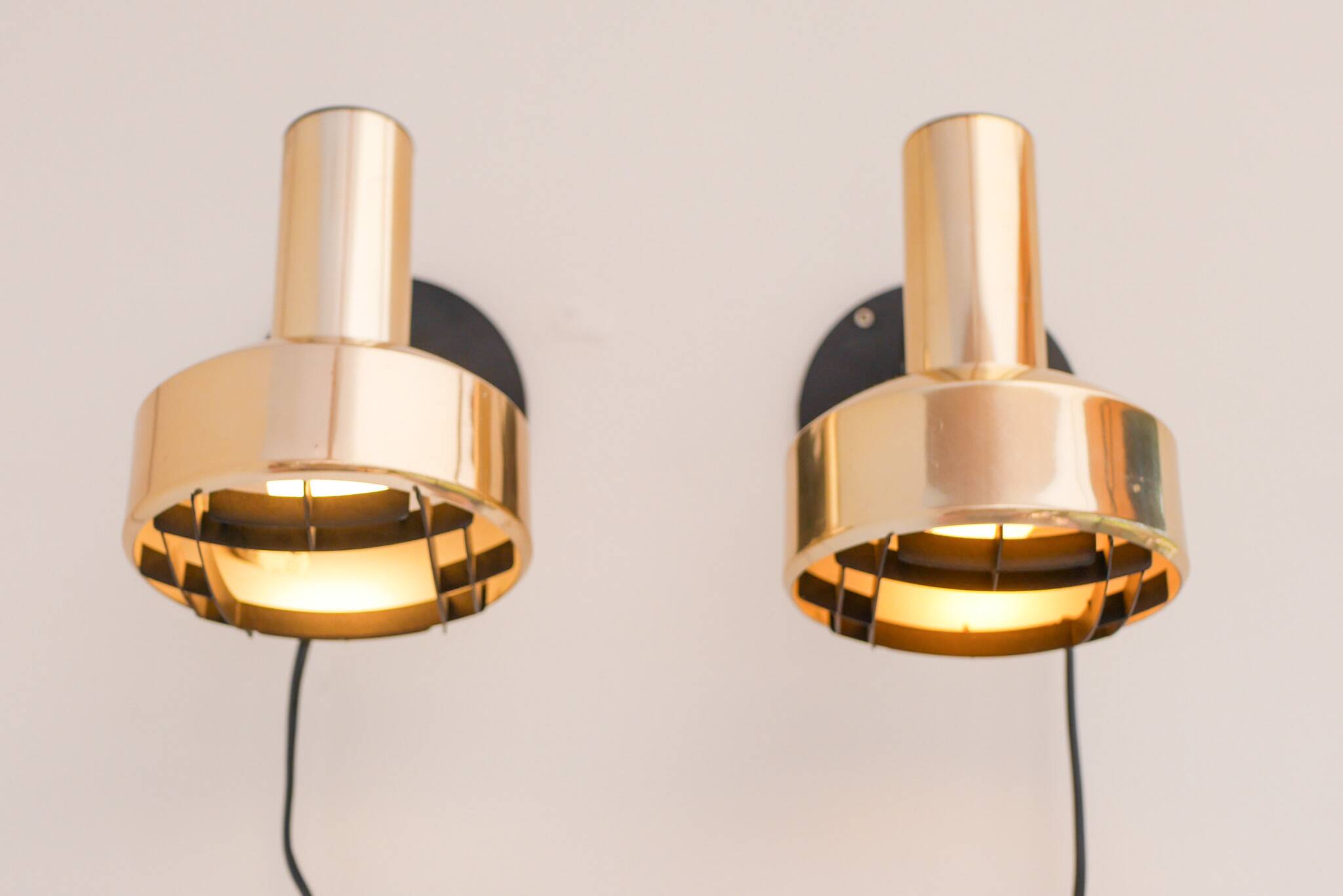 Vintage IKEA Golden wall Sconces, Swedish modern design