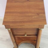 Empire period bedside table in solid walnut