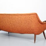 Sofa Orange organic Danish 50s/60s