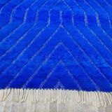 Azilal blue wool rug 250cm x 150cm
