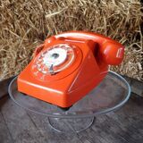 Orange vintage phone