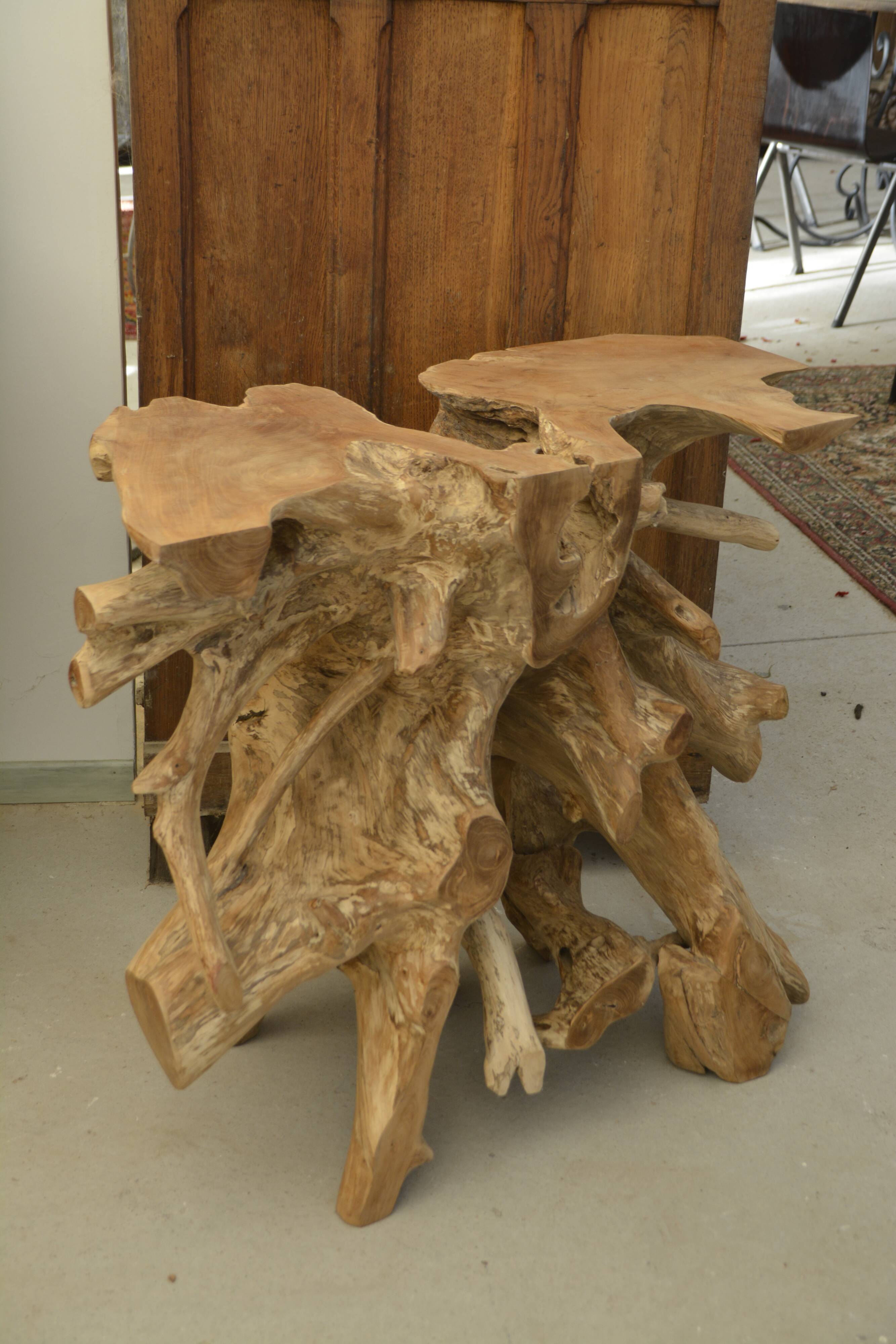 Teak root console