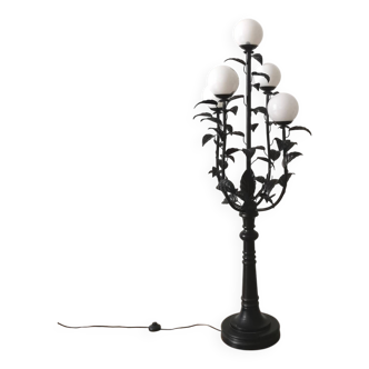 Vintage floral floor lamp, 1970s design